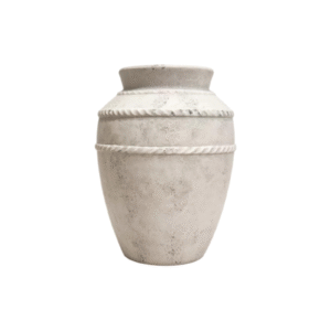Double Twisted Ruffle Band Ceramic Vase