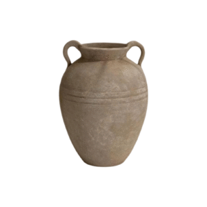 7.48inch Simple Double Handle Ancient Style Clay Amphora Jar