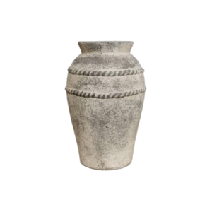 Double Twisted Ruffle Band Antique Ceramic Vase
