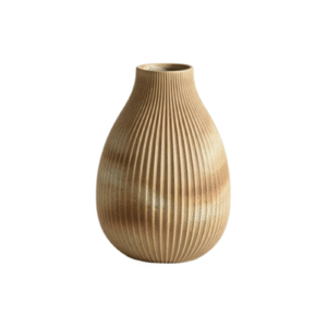 Round Bulb Ribbed Decorative Ceramic Pot
