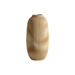 13inch Teardrop Shape Ribbed Wabi-Sabi Vase