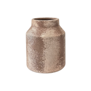 Short Wide Mouth Square Shoulder Ceramic Jar