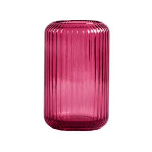 7.87inch Vertical Striped Glass Vase