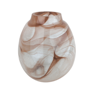 8.9inch Coffee Cloud Swirl Glass Vase